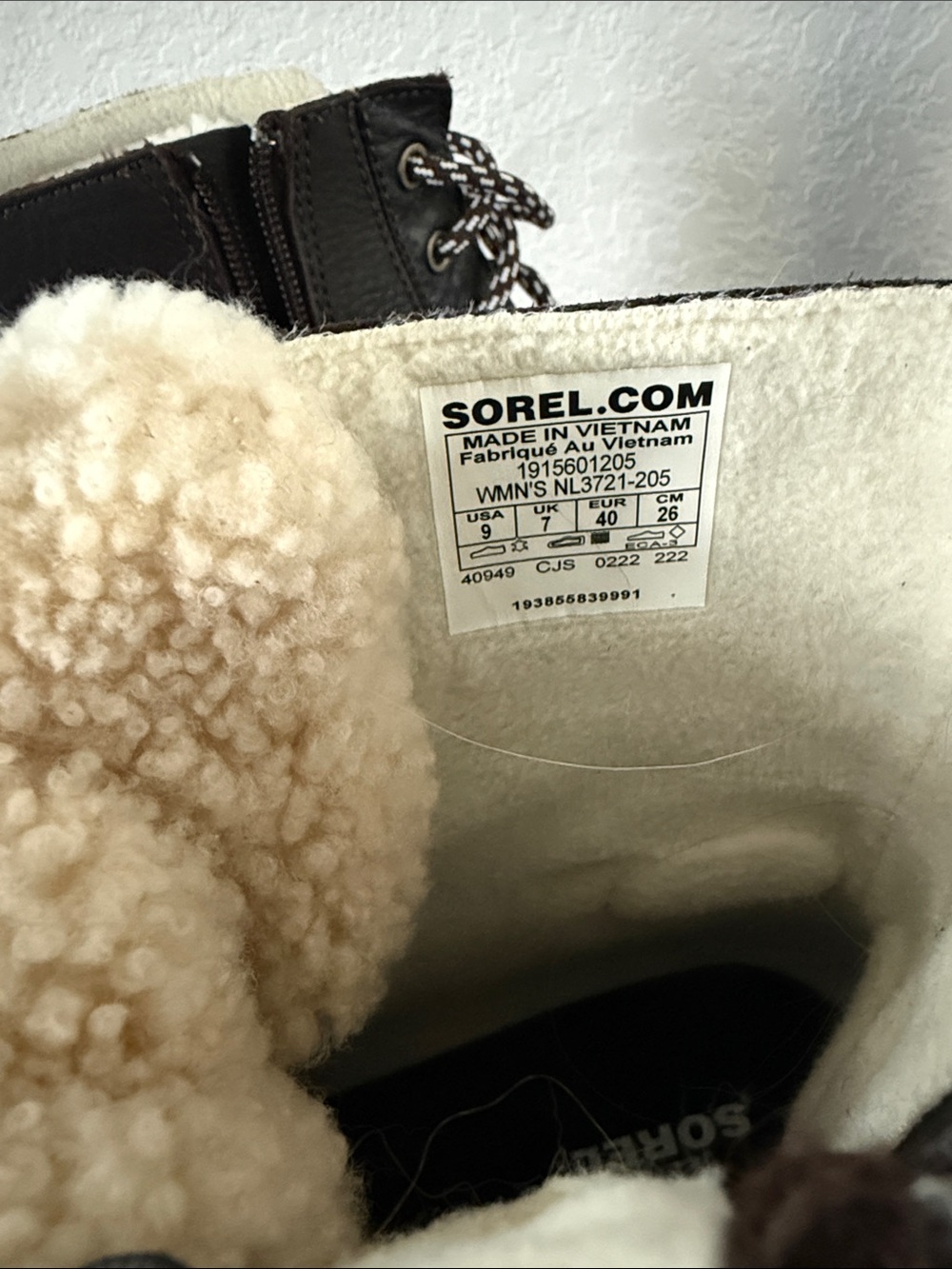 Sorel Emelie Genuine Shearling Cozy Brown Leather Boots - Picture 6 of 6